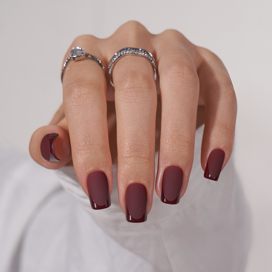 Matte Red French Square Medium