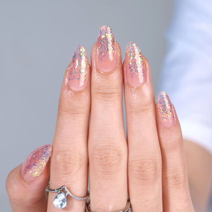 Sparkling Nude Almond Long